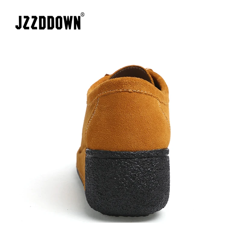 JZZDDOWN женская обувь из натуральной кожи замша на платформе зимняя женские