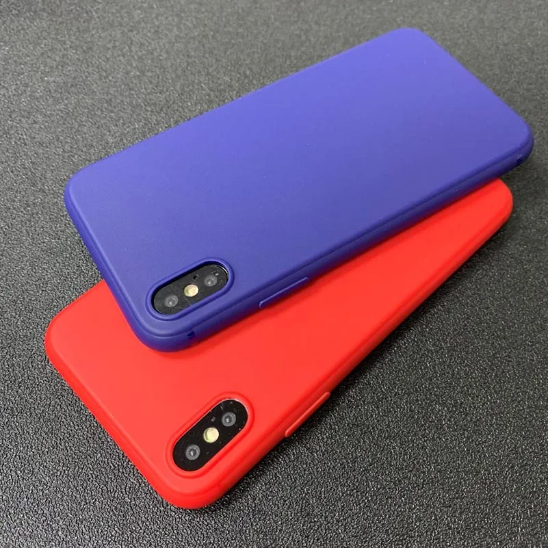 

Anti-Fingerprint Cover For iPhone 7 Case Matte Candy Color Silicone TPU Case for iPhone XS Case XR X Max 7 8 Plus 6 6s X 5 5s SE