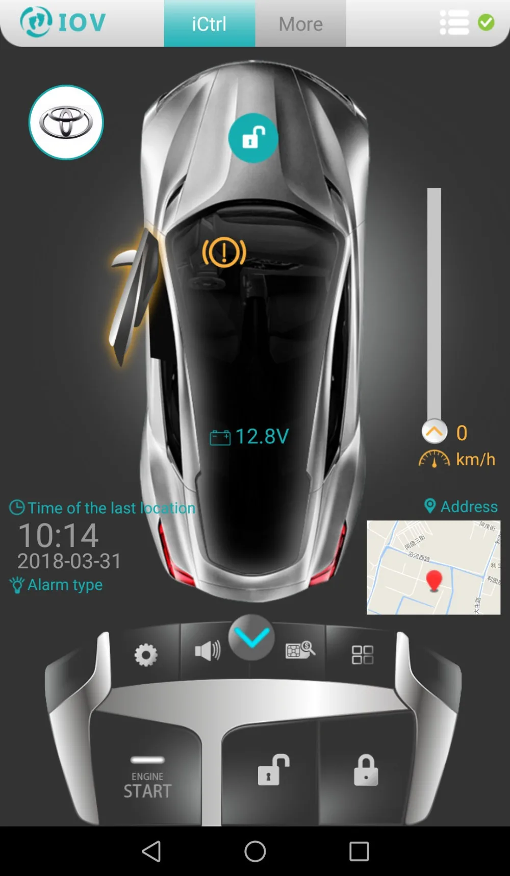 Driver door open-unlock