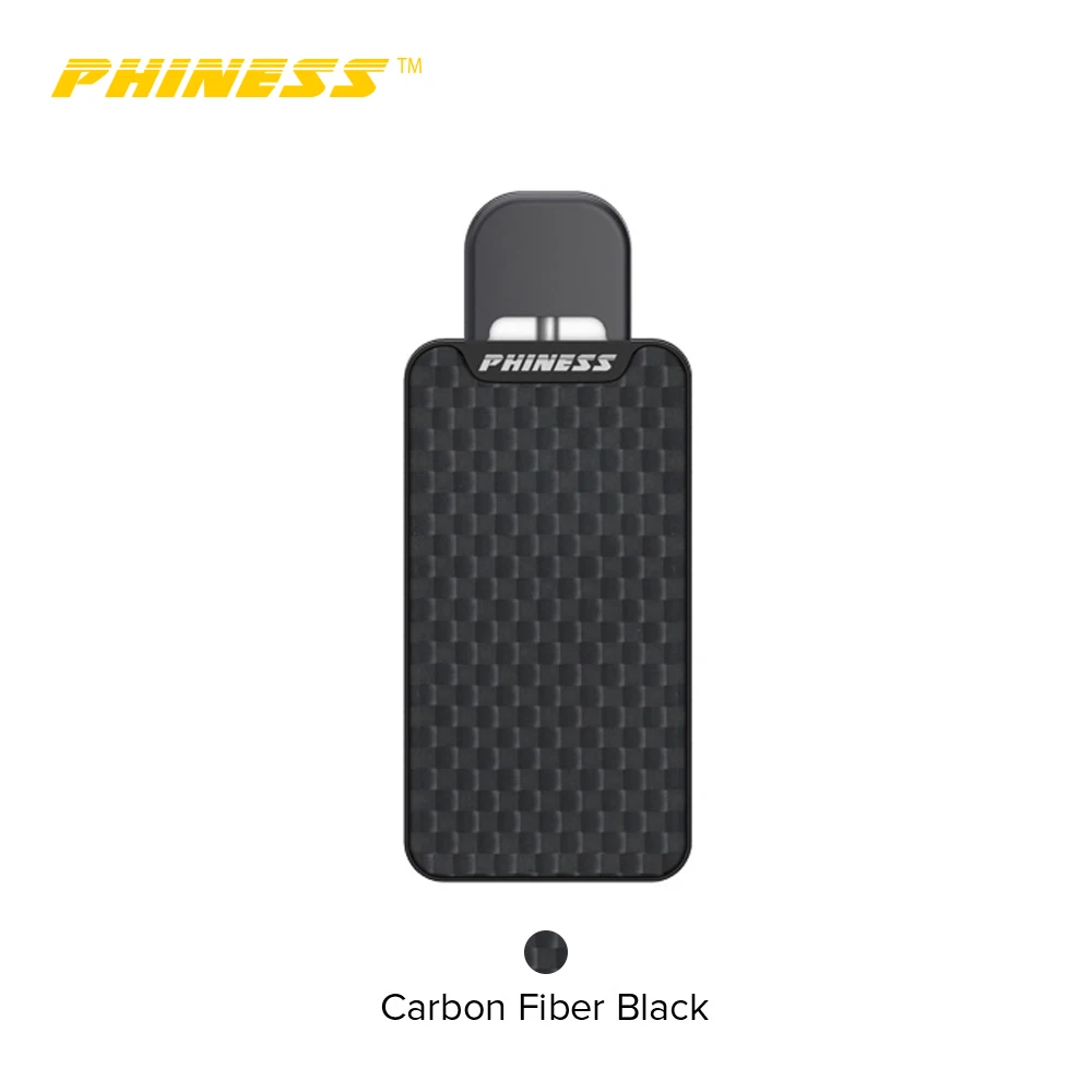 Carbon Fiber Black Комплект Phiness Vega с аккумулятором емкостью 250 мА · ч, мод, электронная сигарета, 1 мл, картридж Pod VS Voopoo Drag Nano - Цвет: Carbon Fiber Black