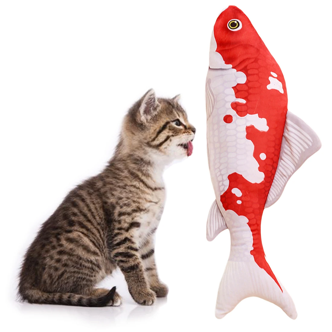1PC Creative Pet Cat Kitten Chewing Cat Toys Catnip Stuffed Fish