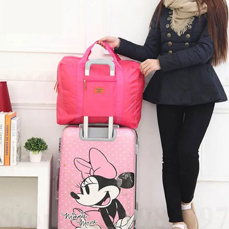Generic Fashion Water Proof Folding Travel Bag Unisex Large Capacity Nylon Trolley Complete Package Travel Totes Handbags