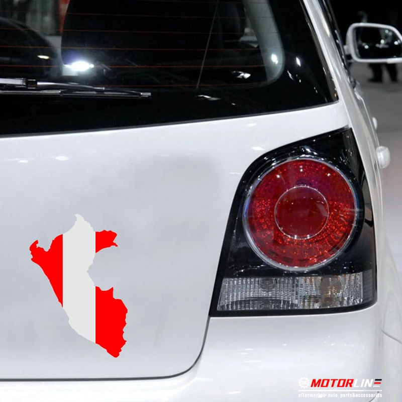 

Map Flag of Peru outline Decal Sticker Car Vinyl pick size no bkgrd