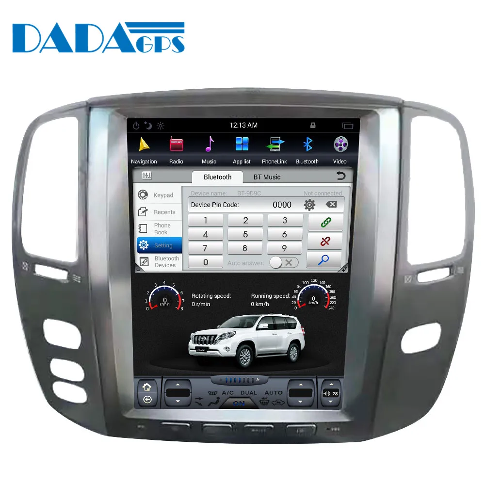 Cheap Tesla style Android 7.1 Car Radio player GPS Map Navigation Radio stereo for lexus LX470 2002-2007  Vehicle Multimedia Audio 6