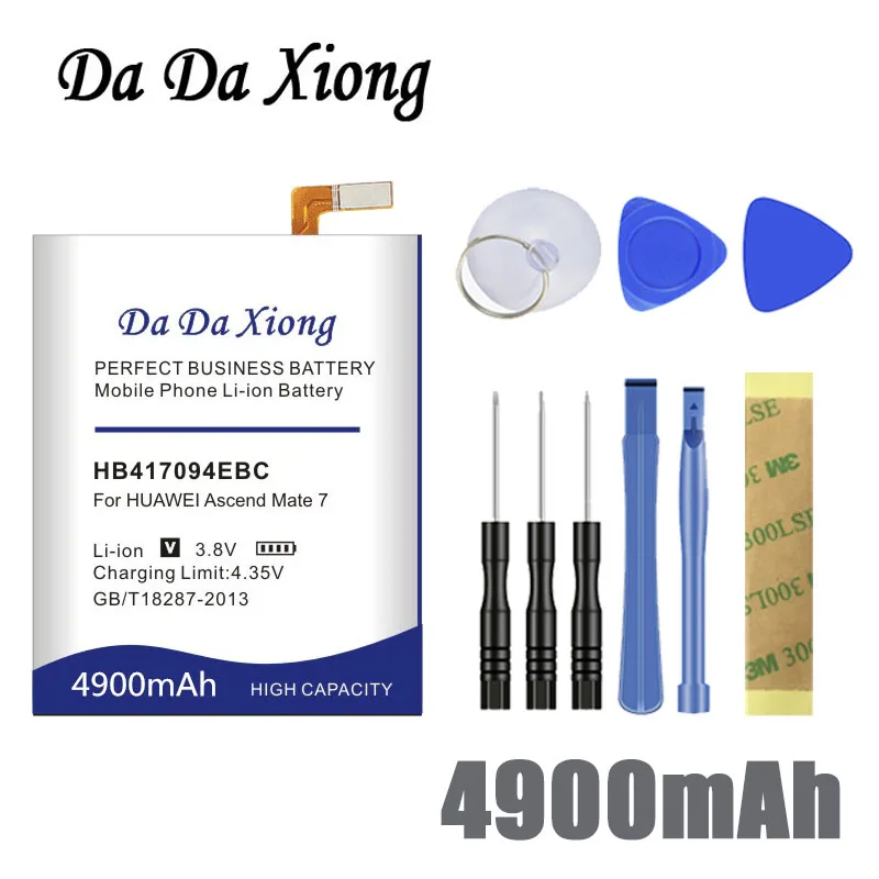

Da Da Xiong 4900mAh HB417094EBC Battery for Huawei Ascend Mate 7 MT7 TL00 TL10 UL00 CL00 Mate7 Phone battery