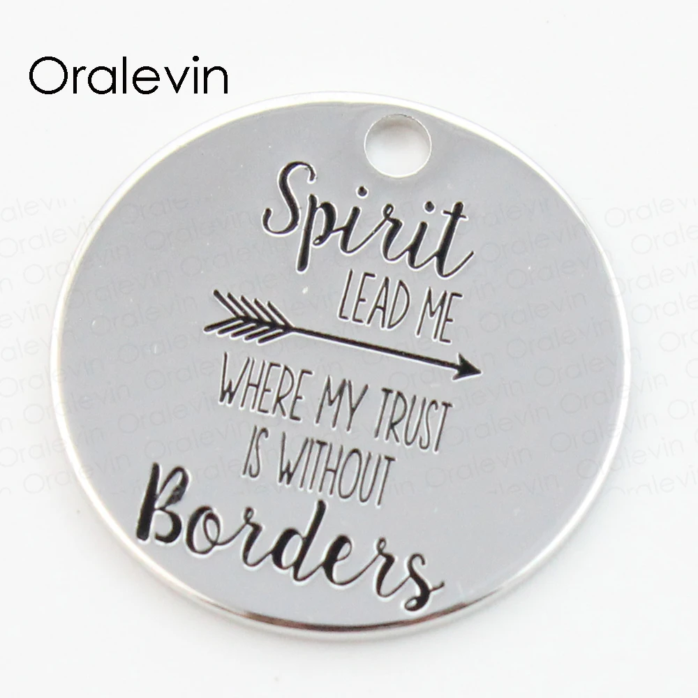 

Оптовая Продажа Silver Spirit привести мне, где мой доверие без границ 22 мм кулон диск для ювелирных изделий DIY 10 шт./лот, # LN224P