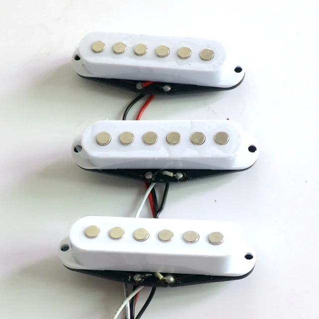Free Shipping Ceramic 6.3mm Pole Pieces Wax Potted Single coil Pickups for ST Electric