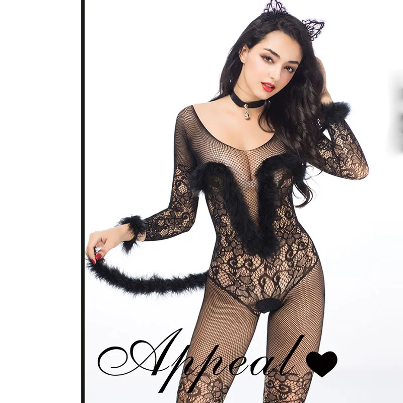 

Sexy cats spice up the Hardcover garnish garb spice jumpsuit Teddies & & amp; Bodysuits