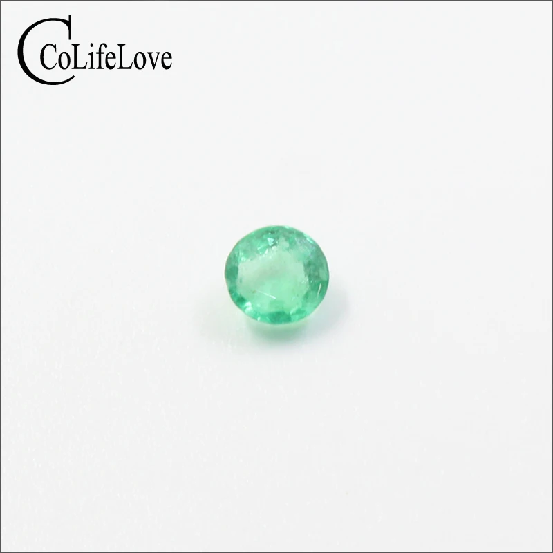 Only one piece 4.7 mm round cut natural emerald gemstone for wedding ring 100% real SI grade Zambia | Украшения и аксессуары
