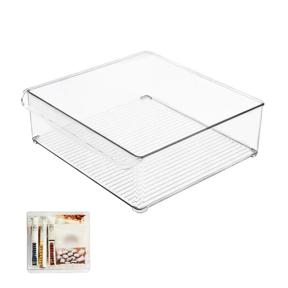 Коробка для хранения на холодильник, пластиковая коробка для хранения, прямоугольная прозрачная коробка для хранения на кухне, охлажденные напитки