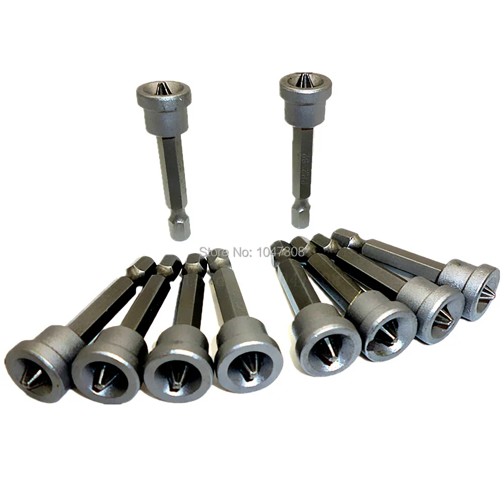 10pc Drywall Bits 2 1/4" Phillips Screwdriver Plasterboard Bits Depth