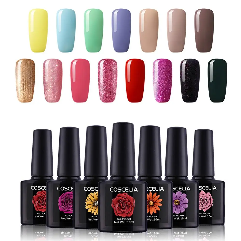 

COSCELIA Manicure Set 6/10/15/20 PCS UV Gel Nail 10Ml UV Gel Nail Polish Set Nail Art Kit Manicure Tools Kit Top Base