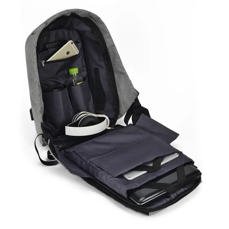 negócios computador saco multi-função estudantes universitários usb recarregável mochila