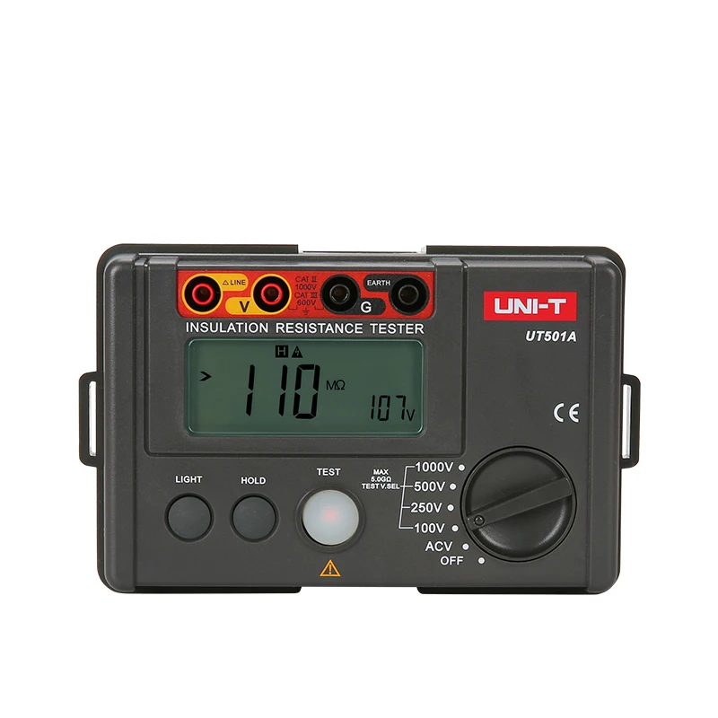 UNI-T UT501A 1000V Цифровой Измеритель сопротивления изоляции Megohmmeter вольтметр с ЖК-подсветкой