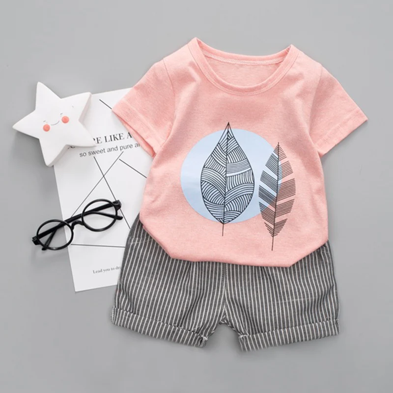 

New Boys Clothes Set Cotton Casual Short Sleeve Print T-shirts+Shorts Kids Boy Clothing Set Toddler Boy Clothes