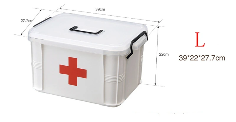 Большой семейный Домашний медицинский сундук для медицинского ухода пластиковый аптечка для первой помощи ящик для хранения комод