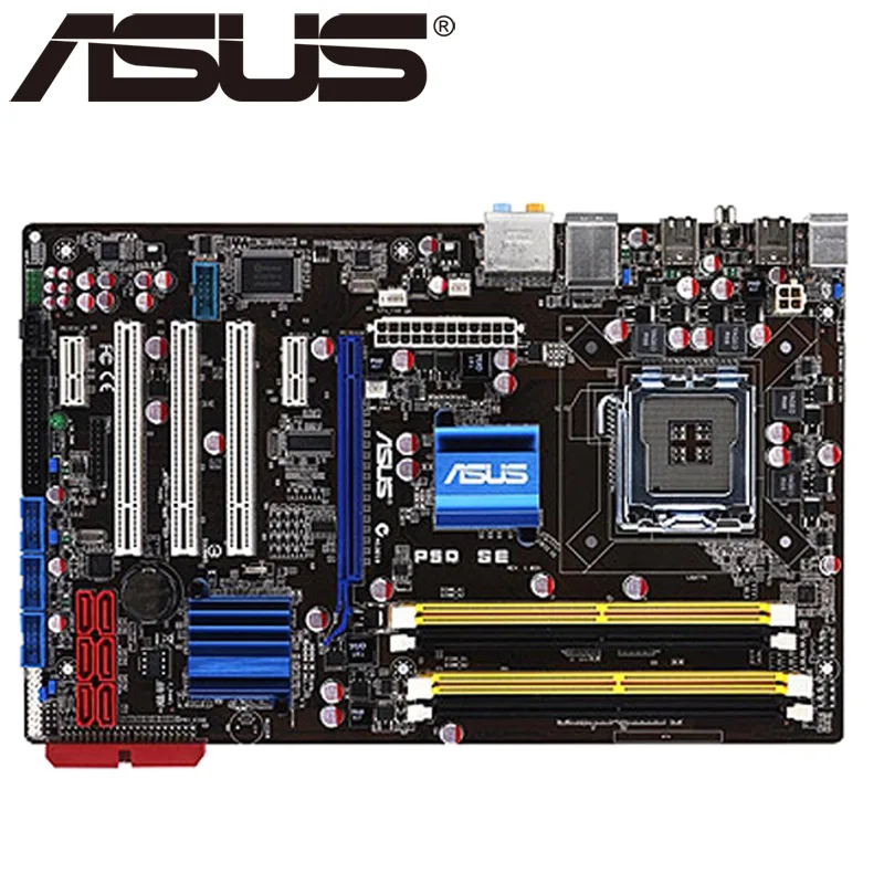Asus P5Q SE настольная материнская плата P45 Socket LGA 775 для Core 2 Duo Quad DDR2 16G UEFI ATX BIOS