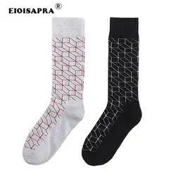 [EIOISAPRA] Новый Повседневное натуральный хлопок клетчатый узор плед Экипаж забавная носок Смешные Happy Socks Лидер продаж для парня девушку
