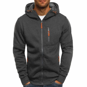 

Brand Sweatshirt Men Autumn Hooded Hoodies Male Pocket Zipper Tracksuit Men's Fitness Cardigan Outwear Sudaderas Para Hombre
