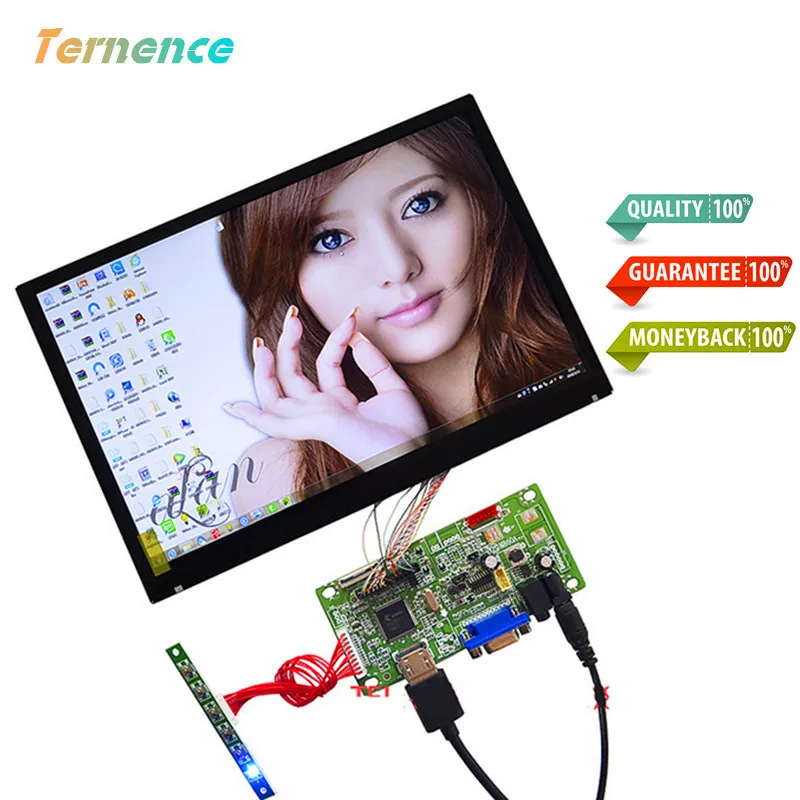

Skylarpu 2k full view raspberry pie 10.1 inch IPS LCD screen computer monitor Display DIY kit 2560*1600 HD HDMI+VGA NO Touch