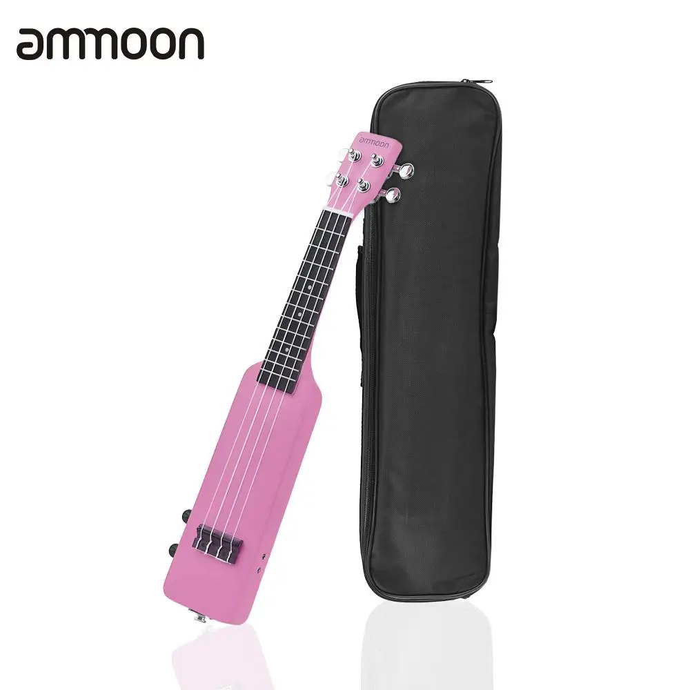 

ammoon Creative Bottle Shape 21" Solid Wood Okoume Electric Ukulele Ukelele Uke Kit with Tuner Carrying Bag