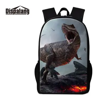 

Fashion Design Scary Dinosaur Cartoon Character Printing Wholesale Amazon Hot Sell Colorful School Backpack For Primary School