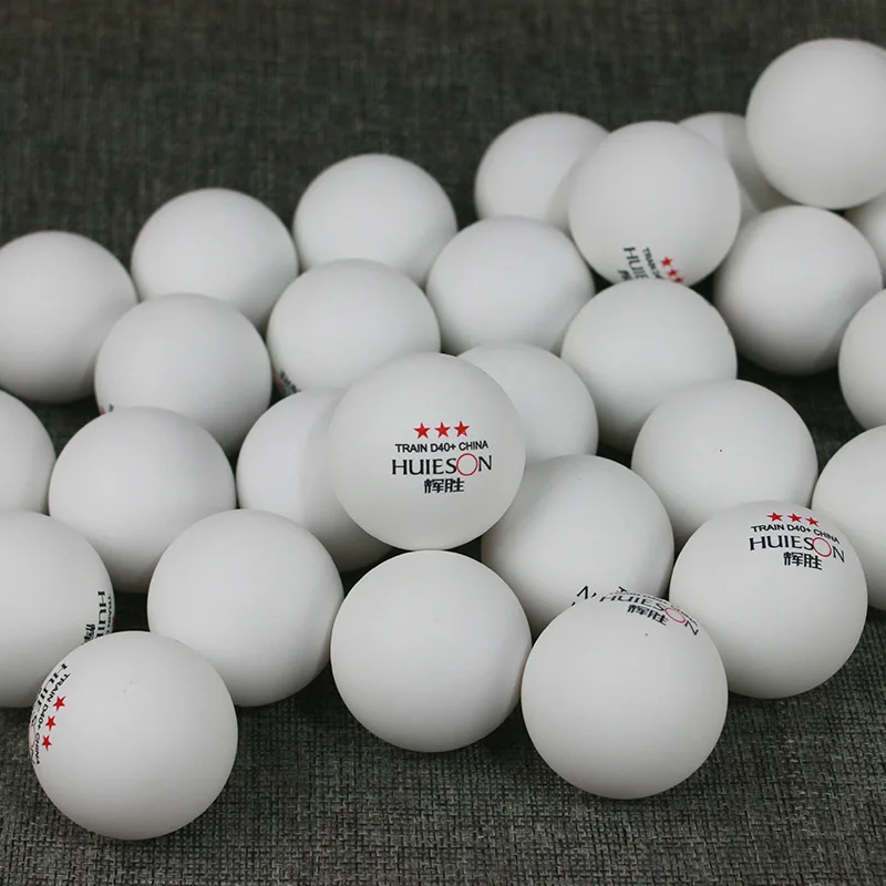 Huieson 50Pcs/Pack 3 Star New Material Table Tennis Balls 40+ ABS Plastic Ping Pong Balls Table
