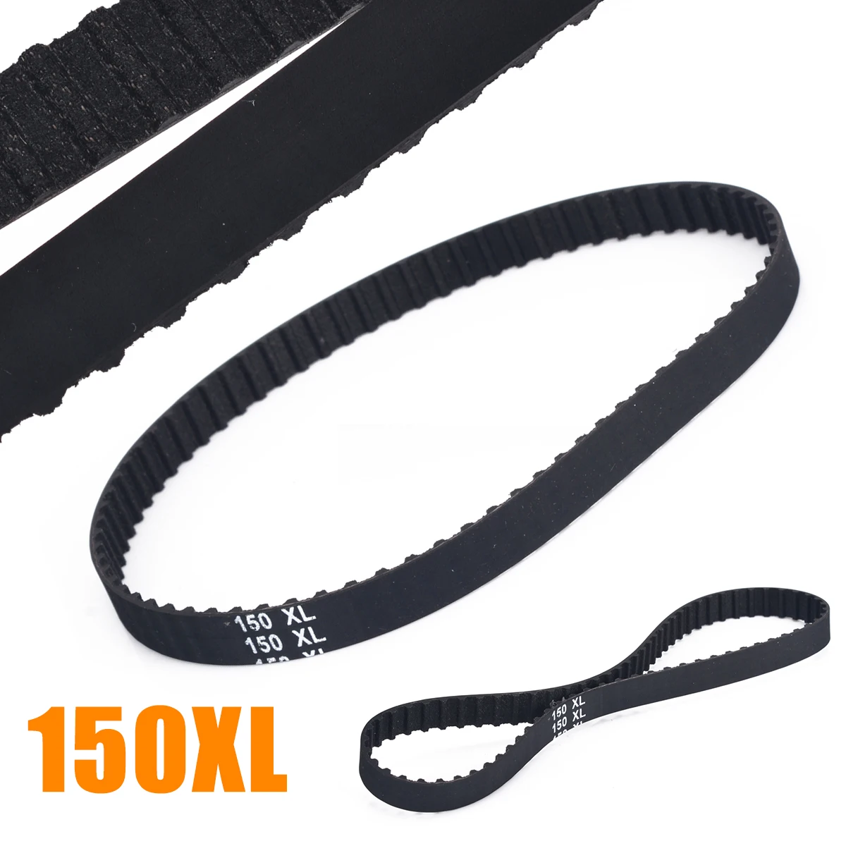 1 Piece Timing Belt XL 10mm Aging Resistant 150XL037 Black Timing Belts