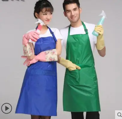 

Водонепроницаемый Кухонный Фартук из ПВХ, простые комбинезоны, Модный корейский водонепроницаемый и маслостойкий фартук шеф-повара для мужчин и женщин