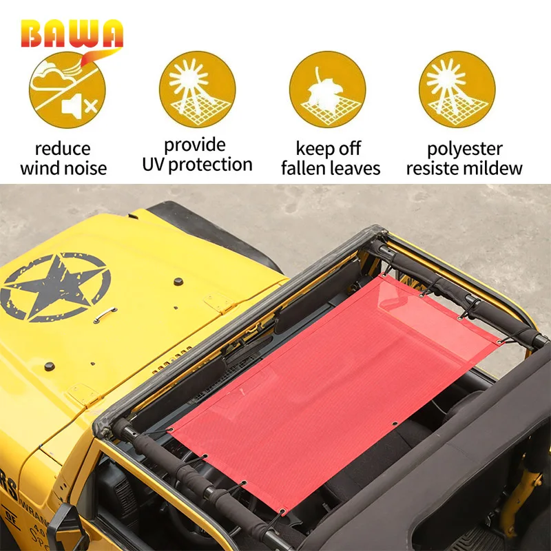 Автомобильные чехлы BAWA для Jeep Wrangler TJ 1997 2006 ПВХ багажник Солнцезащитная крыша
