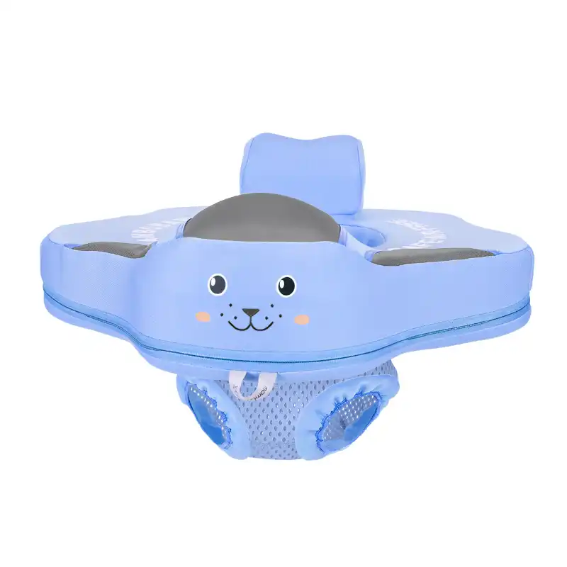 Mufee Swim Ring Baby Swim Seat Baby Buoyancy Aid with Swim Seat PVC for Toddler Buoyancy Aid Toys 6 Months to 36 Months Blue 1C