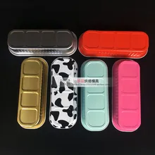 25 Комплектов прямоугольная коробка для торта 200 мл Tinfoil жареная дурианская высокая температура желе чашки для пудинга с крышкой/ложкой