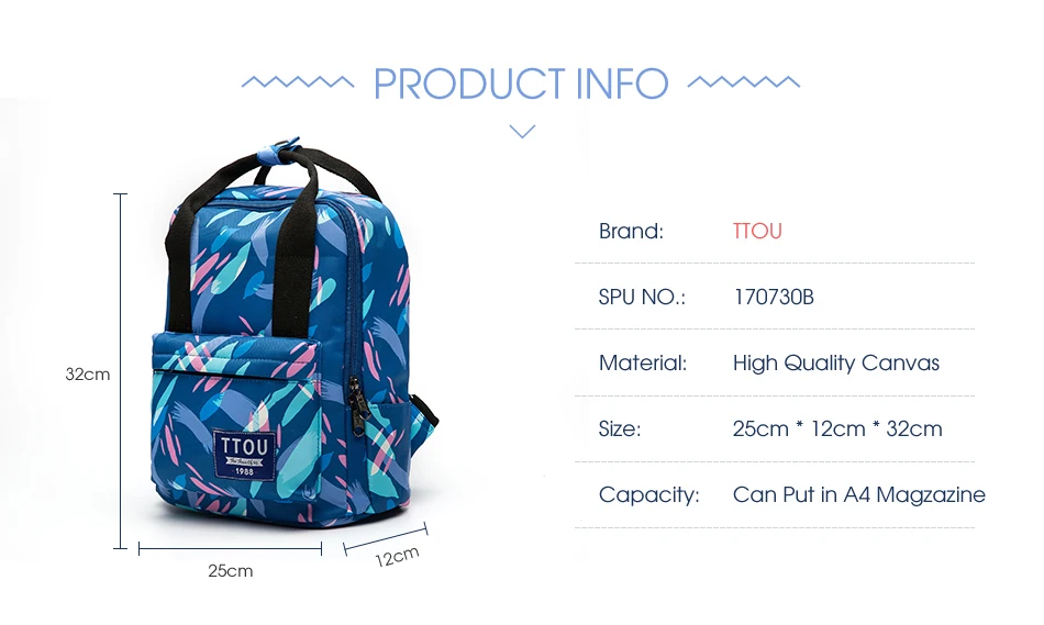 TTOU холщовый рюкзак для женщин, рюкзак с принтом, школьные рюкзаки для девочек, дорожная сумка, Bolsa Feminina