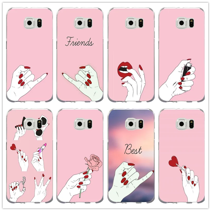 

Pinkie Promise Style Cell Phone Cases Slim Soft TPU Cover for Samsung Galaxy Note 2 3 4 5 8 S3 S4 S5 Mini S6 S7 S8 S9 Edge Plus