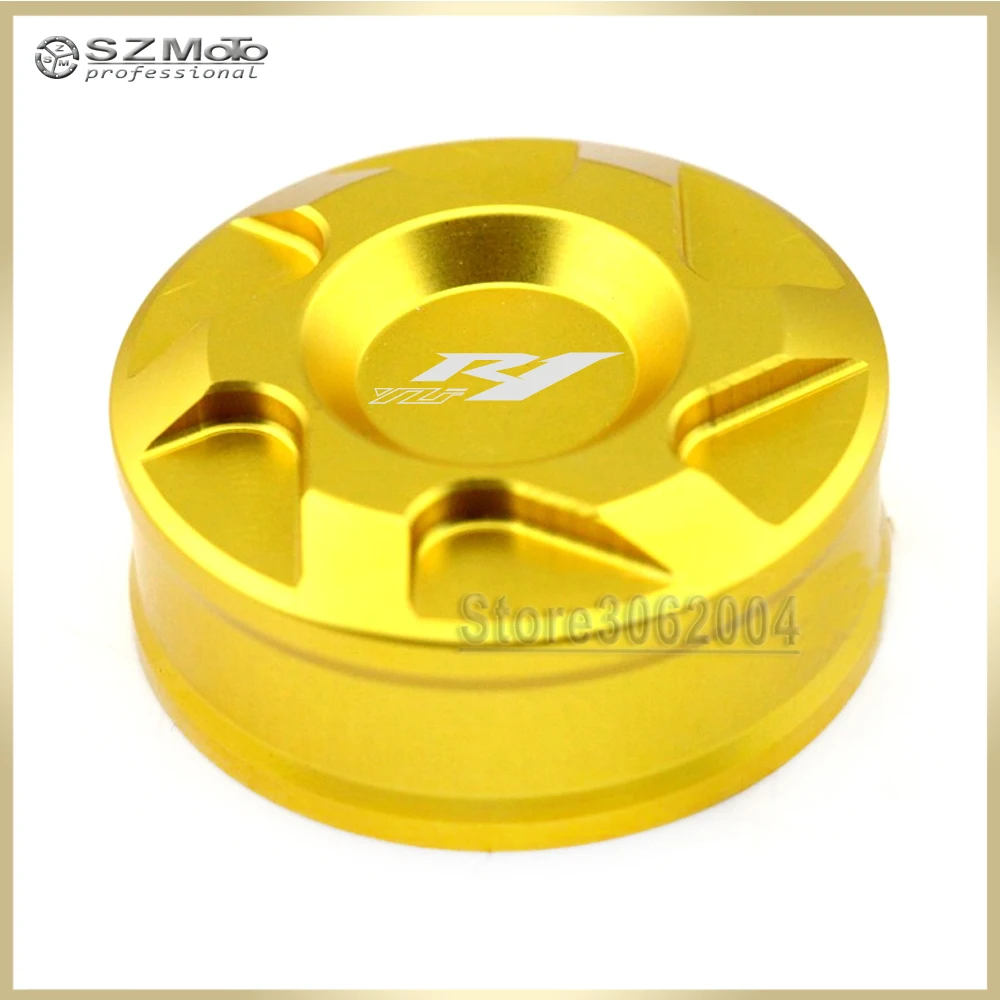 

For YAMAHA YZF R1 YZF-R1 YZFR1 1998-2003 2002 Rear Brake Reservoir Cover Motorcycle Master Cylinder Oil Fluid Cap With Logo