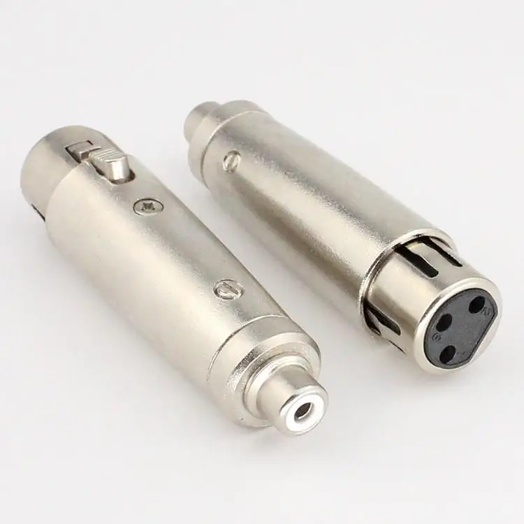 

metal XLR to RCA Female XLR conversion plug connector
