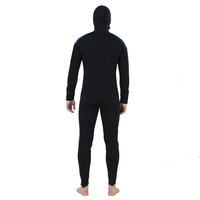Realon Подводная охота 5 мм неопрен гидрокостюм для мужчин с капюшоном Дайвинг костюм для подводного плавания и серфинга Сноркелинг, рыбалка