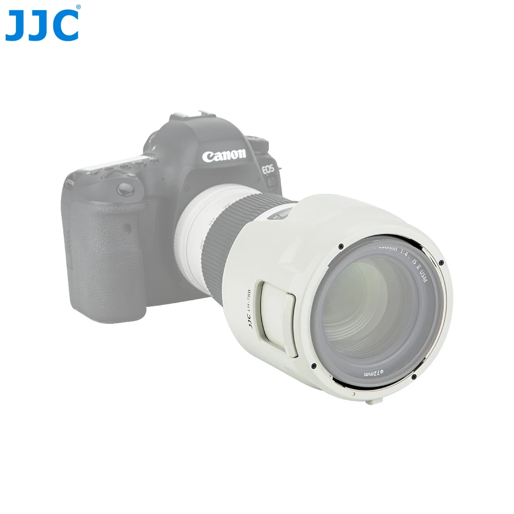 JJC LH-78B белая бленда для объектива Canon EF 70-200 мм f/4L IS II USM заменяет ET-78B позволяет поставить 72 мм фильтр и крышку объектива