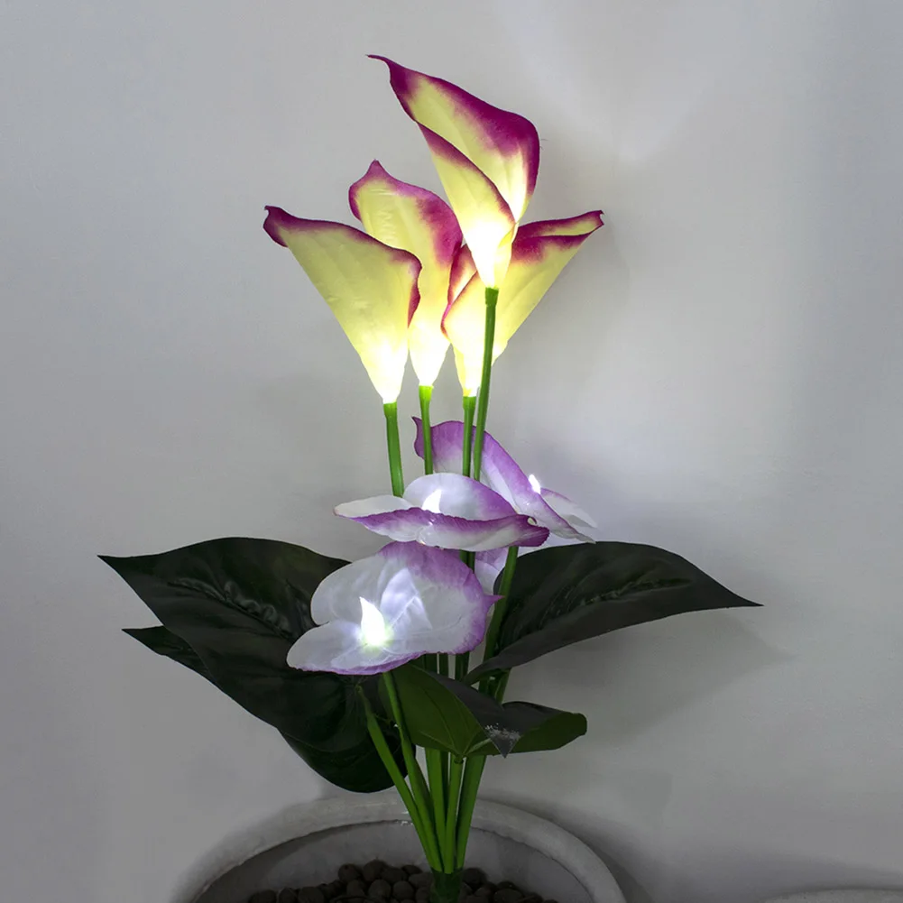 Экономичные светильники Calla Lily Flower на солнечной батарее уличные