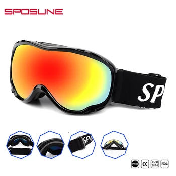

Ski Goggles professional double layers lens Winter Snow Sports with anti-fog ski glasses skiing snowboard men women snow goggles