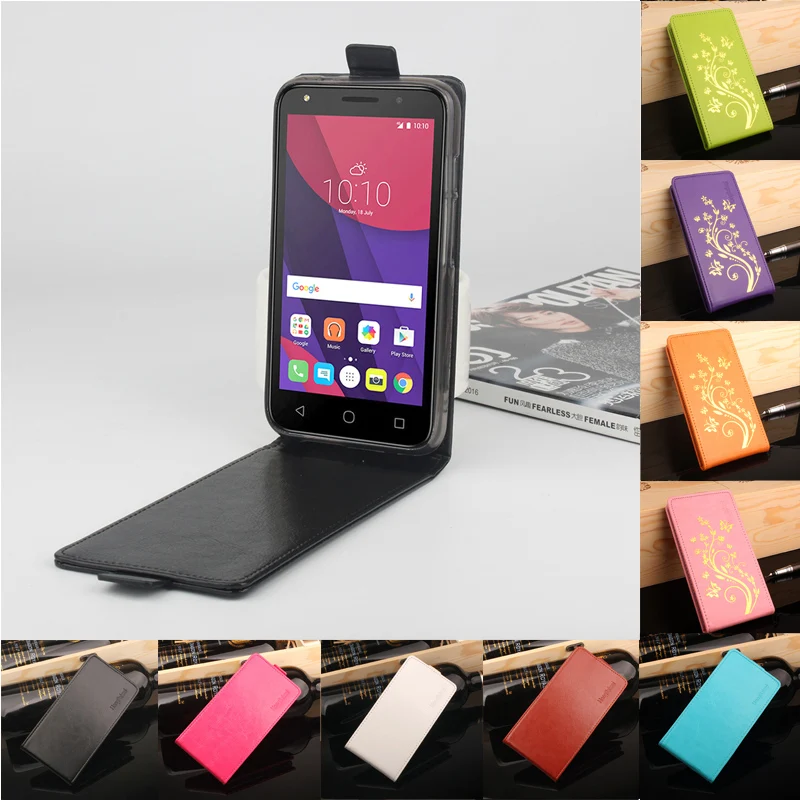 

Alcatel One Touch Pixi 4 5.0 5045D 5045X Flip Case Luxury Leather Cover Case for Alcatel Pixi 4 5045D 4G Vertical Back Cover