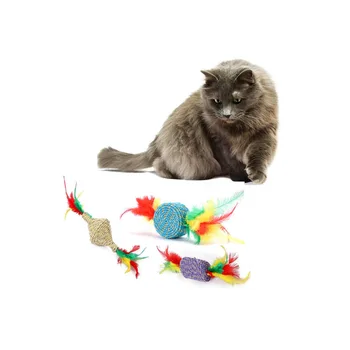 

Cat Toys Teaser Interactive Feather Toy For Cats PlayFuny Tool Interactive Catcher Teaser Funny Exercise For Kitten Cats W02