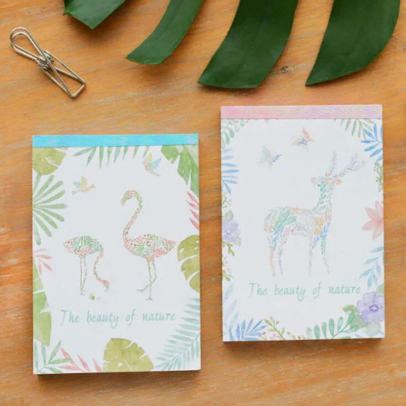 

Color Inner Page Note Book Cartoon Flamingo Cute Elk Color Sticky Note Memo Can Tear Planning Study Office Arrangement Notebook