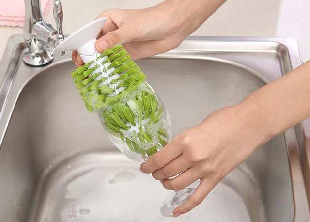 Penkiiy Wall Suction Type Lazy Cup Brush Glass Cleaner Rotating Suction  Kitchen Cleaning Brushes for Cleaning
