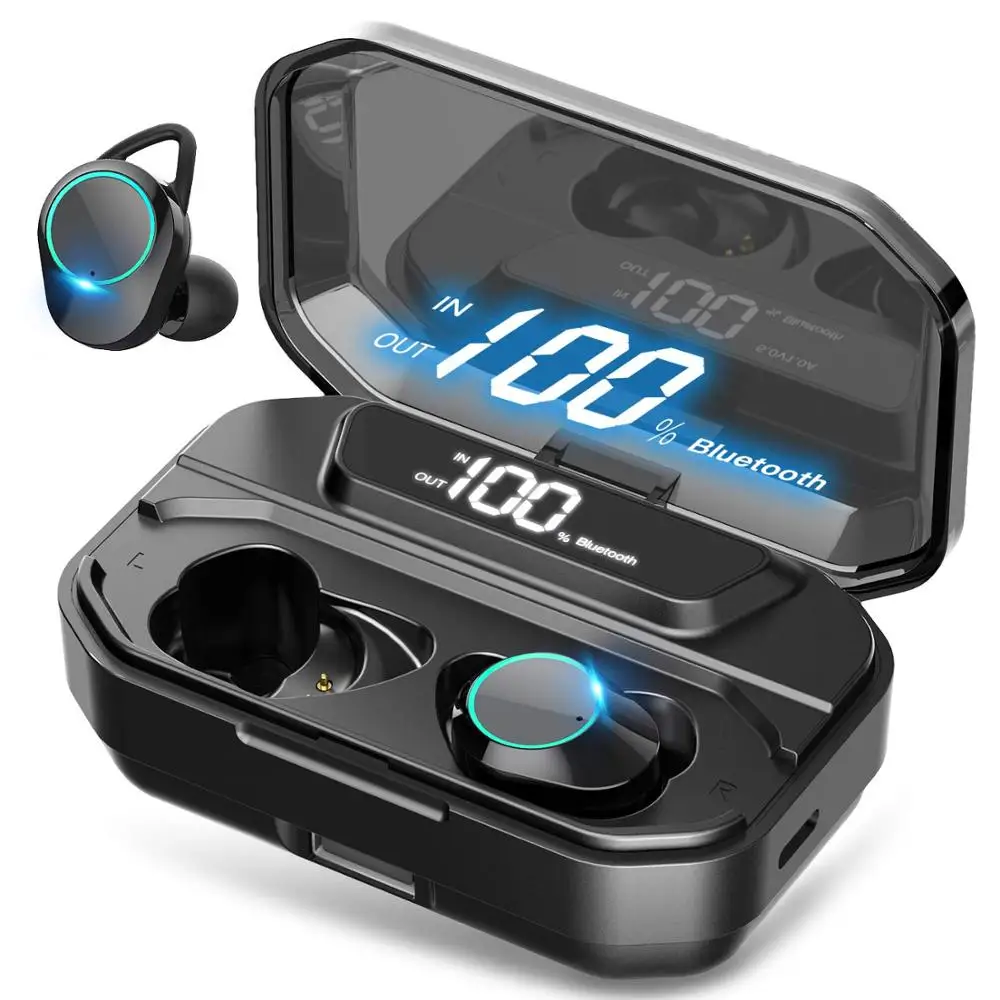 TWS беспроводные Bluetooth наушники V5.0 с сенсорным управлением спортивные для бега