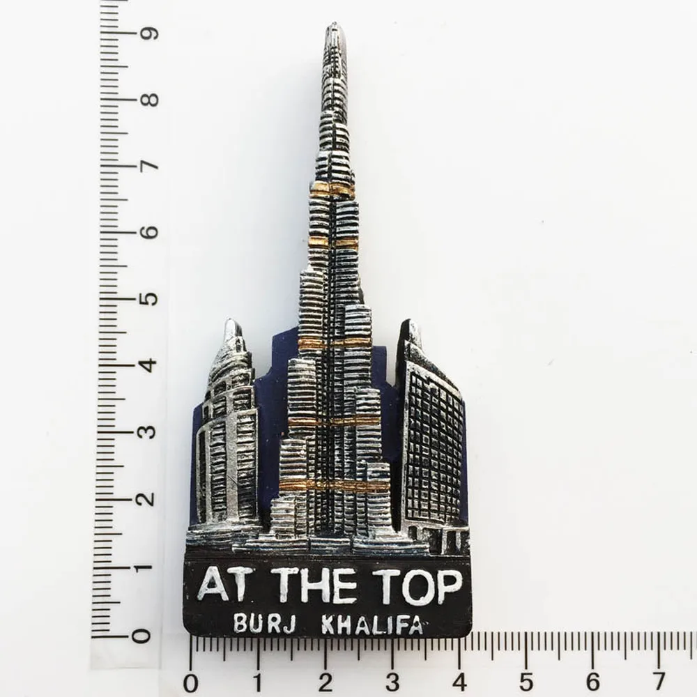 

BABELEMI 3D Resin Travel Dubai Burj Khalifa Fridge Magnet At the Top Souvenir