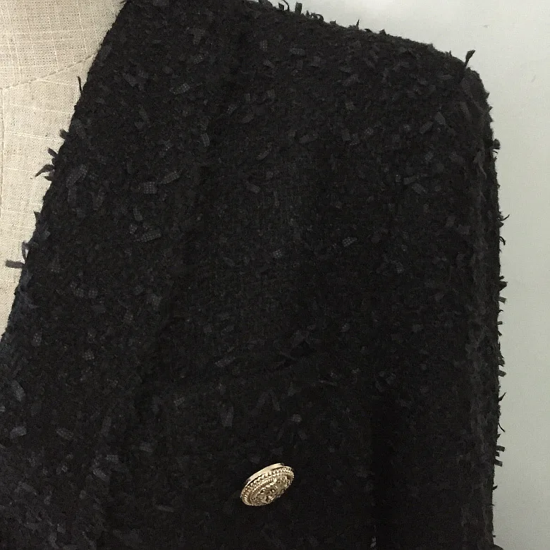 2018 Fall/winter women's double-breasted Blazers coat Chic buttons tweed jackets coat D528 2018 Fall/winter women's double-breasted Blazers coat Chic buttons tweed jackets coat D528