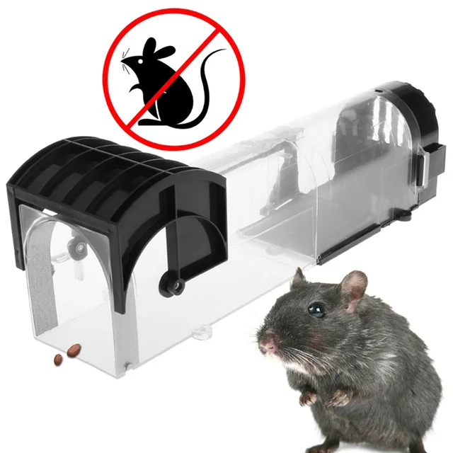 1 шт. ловушка для мыши гуманный капкан грызунов ловит мышей живым прозрачным смарт-мышь ловушка не убивает слови живьем