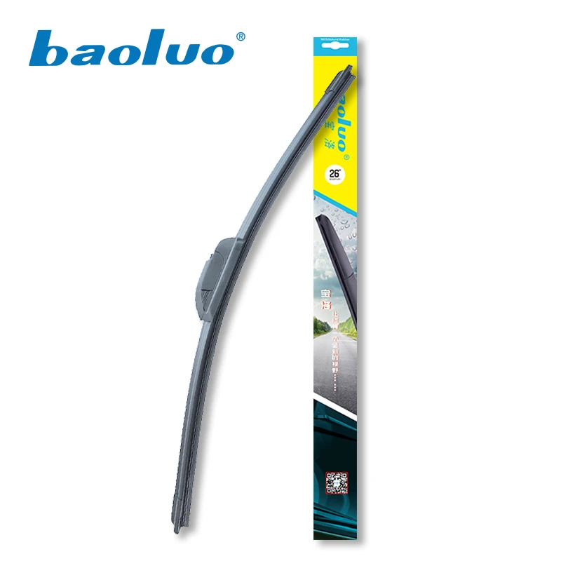

BAOLUO 1 pcs Universal Wiper Blade Fit Standard Hook Arms Windscreen Boneless Natural Rubber Car Accessories