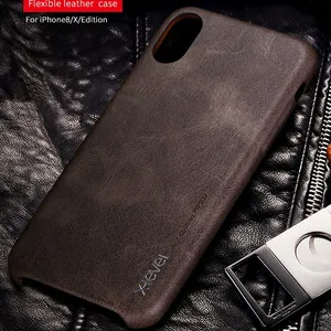 X-Level Vintage Luxury Leather Phone Case For iphone X Hard Cover For iphone X Etui For iphoneX Case